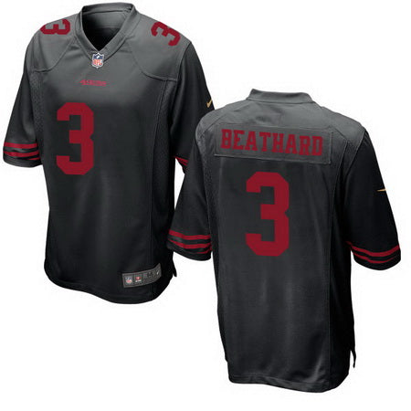 Mens 2017 Nfl Draft San Francisco 49ers 3 C J Beathard Black Alternate Stitched Nfl Nike Game Jersey