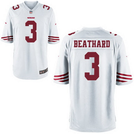 Mens 2017 Nfl Draft San Francisco 49ers 3 C J Beathard White Road Stitched Nfl Nike Game Jersey