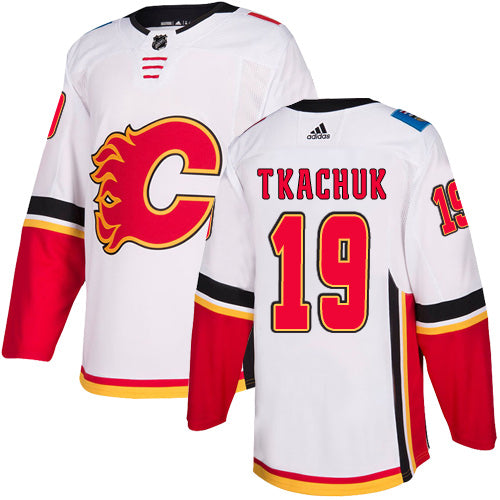 Mens Adidas Calgary Flames 19 Matthew Tkachuk White Away Authentic Nhl Jersey