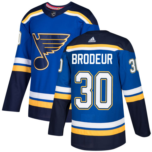 Mens Adidas St Louis Blues 30 Martin Brodeur Blue Home Authentic Stitched Nhl Jersey