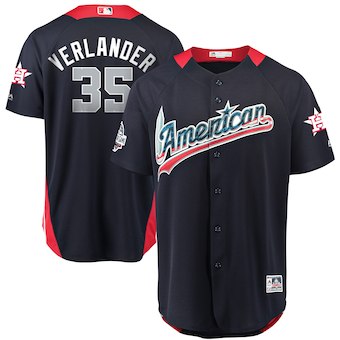 Mens American League 35 Justin Verlander Majestic Navy 2018 Mlb All star Game Home Run Derby Player Jersey