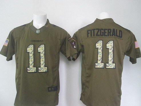 Mens Arizona Cardinals 11 Larry Fitzgerald Green Salute To Service 2015 Nfl Nike Limited Jersey