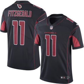Mens Arizona Cardinals 11 Larry Fitzgerald Nike Black Color Rush Limited Jersey