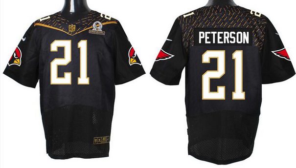 Mens Arizona Cardinals 21 Patrick Peterson Black 2016 Pro Bowl Nike Elite Jersey