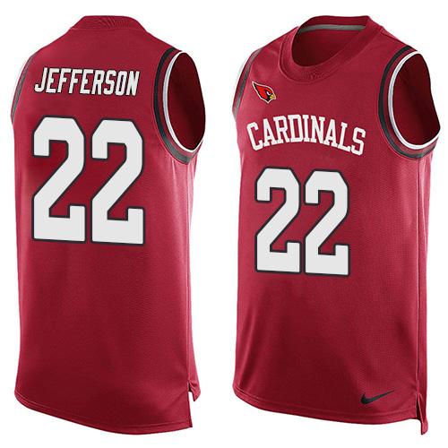 Mens Arizona Cardinals 22 Tony Jefferson Red Hot Pressing Player Name Number Nike Nfl Tank Top Jersey