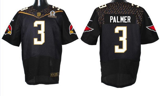 Mens Arizona Cardinals 3 Carson Palmer Black 2016 Pro Bowl Nike Elite Jersey