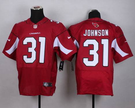 Mens Arizona Cardinals 31 David Johnson Nike Red Elite Jersey