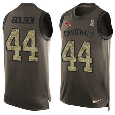 Mens Arizona Cardinals 44 Markus Golden Green Salute To Service Hot Pressing Player Name Number Nike Nfl Tank Top Jersey