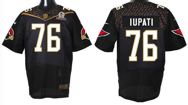 Mens Arizona Cardinals 76 Mike Iupati Black 2016 Pro Bowl Nike Elite Jersey