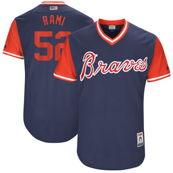 Mens Atlanta Braves Jose Ramirez Rami Majestic Navy 2017 Players Weekend Authentic Jersey