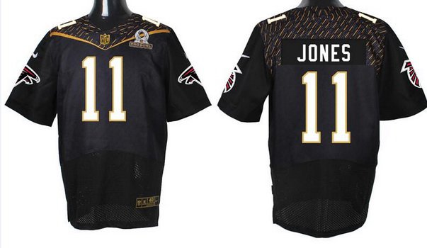 Mens Atlanta Falcons 11 Julio Jones Black 2016 Pro Bowl Nike Elite Jersey