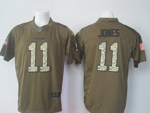 Mens Atlanta Falcons 11 Julio Jones Green Salute To Service 2015 Nfl Nike Limited Jersey