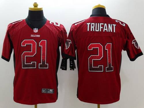 Mens Atlanta Falcons 21 Desmond Trufant Nike Drift Fashion Red Elite Jersey