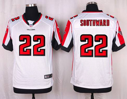 Mens Atlanta Falcons 22 Dezmen Southward White Road Nfl Nike Elite Jersey