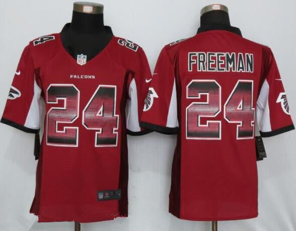 Mens Atlanta Falcons 24 Devonta Freeman Red Stitched Nfl 2015 Nike Strobe Fashion Jersey