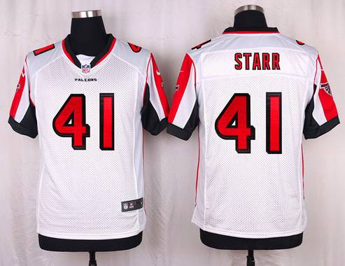 Mens Atlanta Falcons 41 Tyler Starr White Road Nfl Nike Elite Jersey