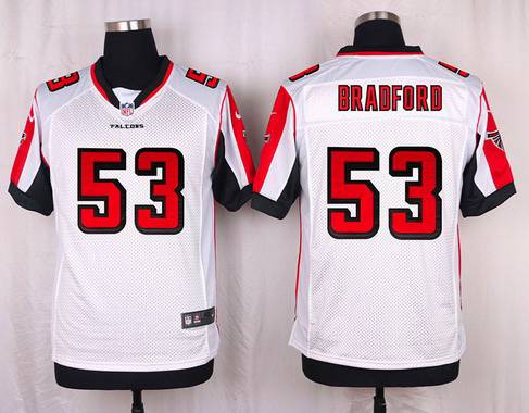 Mens Atlanta Falcons 53 Allen Bradford White Road Nfl Nike Elite Jersey
