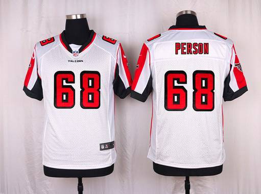 Mens Atlanta Falcons 68 Mike Person White Road Nfl Nike Elite Jersey