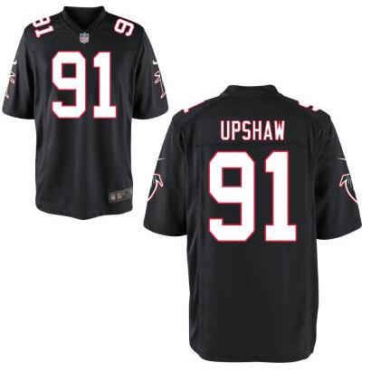 Mens Atlanta Falcons 91 Courtney Upshaw Black Alternate Nfl Nike Elite Jersey