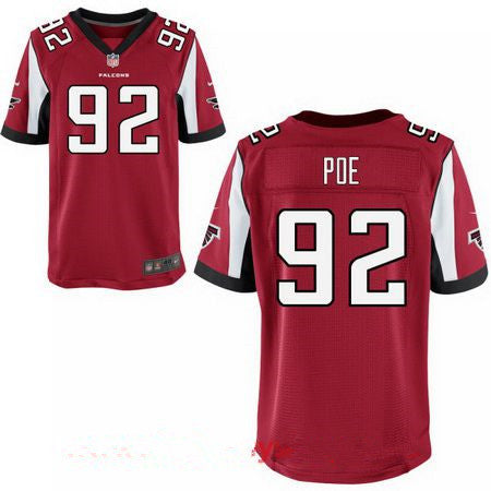 Mens Atlanta Falcons 92 Dontari Poe Red Team Color Stitched Nfl Nike Elite Jersey