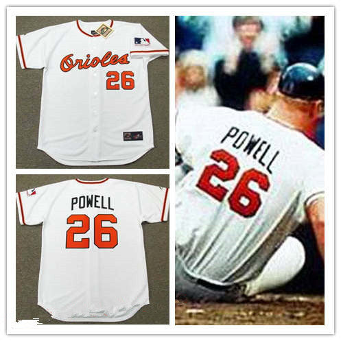 Mens Baltimore Orioles 26 Boog Powell White 1969 Majestic Cooperstown Home Baseball Jersey