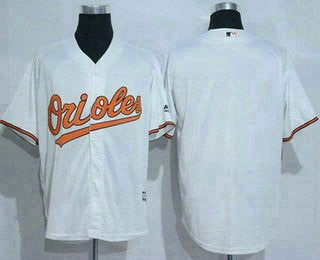 Mens Baltimore Orioles Blank White New Cool Base Stitched Mlb Jersey