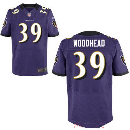 Mens Baltimore Ravens 39 Danny Woodhead Purple Team Color Stitched Nfl Nike Elite Jersey