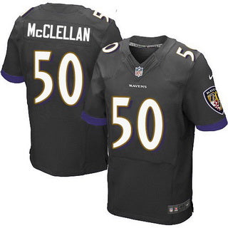 Mens Baltimore Ravens 50 Albert Mcclellan Black Alternate Nfl Nike Elite Jersey