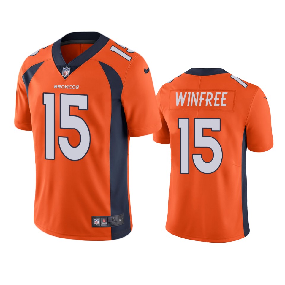 Mens Broncos Juwann Winfree Orange Vapor Limited Jersey