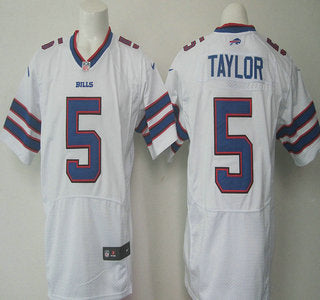 Mens Buffalo Bills 5 Tyrod Taylor White Road Nfl Nike Elite Jersey