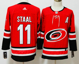 Mens Carolina Hurricanes 11 Jordan Staal Red 2017 2018 Hockey Stitched Nhl Jersey