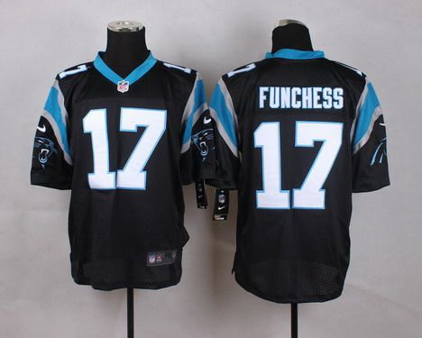 Mens Carolina Panthers 17 Devin Funchess Nike Black Elite Jersey