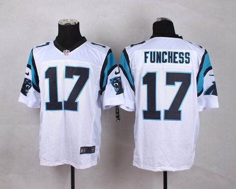 Mens Carolina Panthers 17 Devin Funchess Nike White Elite Jersey