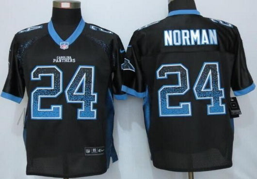 Mens Carolina Panthers 24 Josh Norman Black Drift Fashion Nfl Nike Elite Jersey