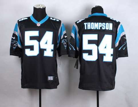 Mens Carolina Panthers 54 Shaq Thompson Nike Black Elite Jersey