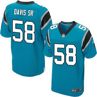 Mens Carolina Panthers 58 Thomas Davis Sr Light Blue Alternate Nfl Nike Elite Jersey