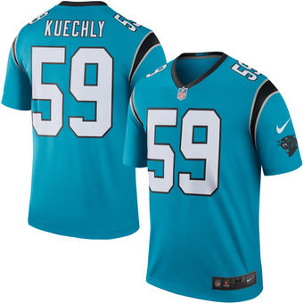 Mens Carolina Panthers 59 Luke Kuechly Nike Blue Color Rush Legend Jersey
