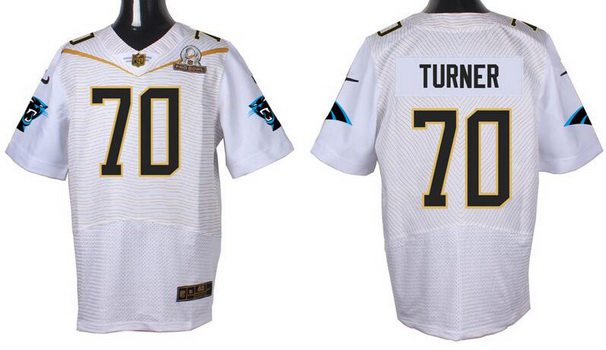 Mens Carolina Panthers 70 Trai Turner Black 2016 Pro Bowl Nike Elite Jersey