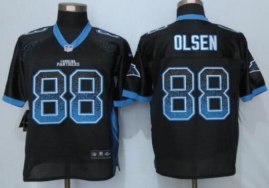 Mens Carolina Panthers 88 Greg Olsen Black Drift Fashion Nfl Nike Elite Jersey