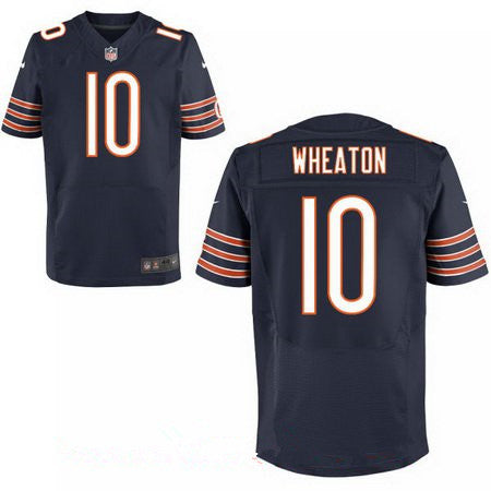 Mens Chicago Bears 10 Markus Wheaton Navy Blue Team Color Stitched Nfl Nike Elite Jersey