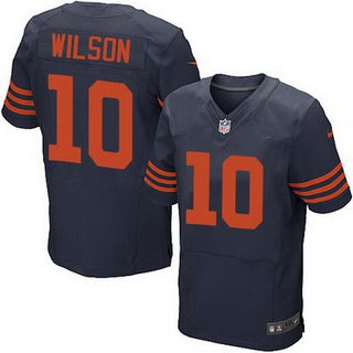 Mens Chicago Bears 10 Marquess Wilson Navy Blue With Orange Alternate Nfl Nike Elite Jersey