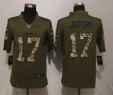 Mens Chicago Bears 17 Alshon Jeffery Green Salute To Service 2015 Nfl Nike Limited Jersey
