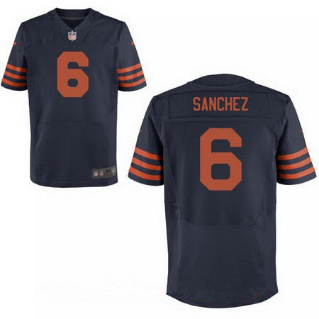 Mens Chicago Bears 6 Mark Sanchez Blue With Orange Alternate Stitched Nfl Nike Elite Jersey