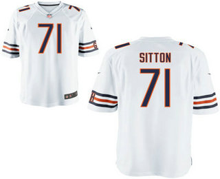 Mens Chicago Bears 71 Josh Sitton White Road Stitched Nfl Nike Elite Jersey