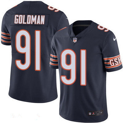 Mens Chicago Bears 91 Eddie Goldman Navy Blue 2016 Color Rush Stitched Nfl Nike Limited Jersey