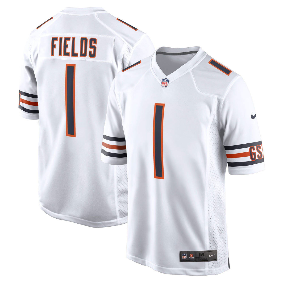 Mens Chicago Bears Justin Fields White 2021 Nfl Draft First Round Pick Game Jersey Gift For Chicago Bears Fans