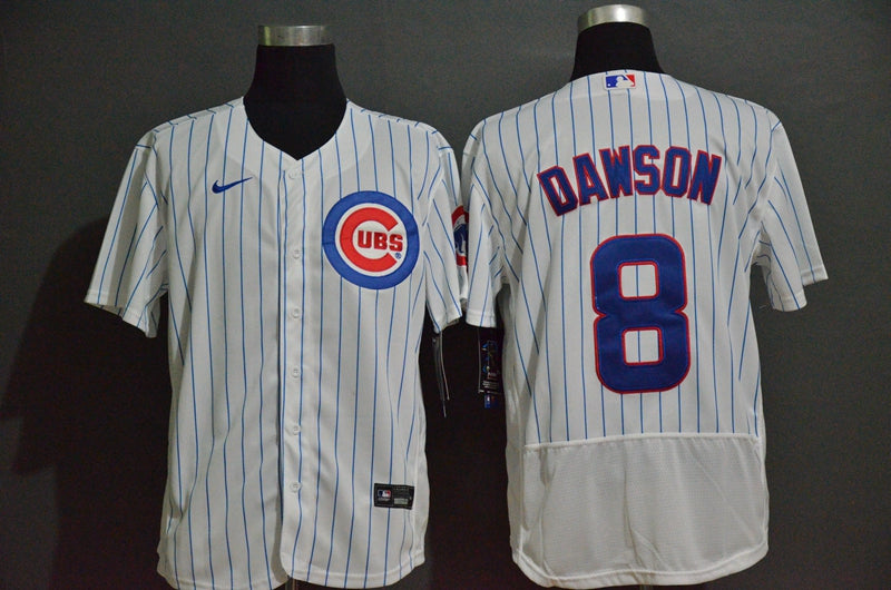 Mens Chicago Cubs 8 Andre Dawson White Home Stitched Mlb Flex Base Nike Jersey