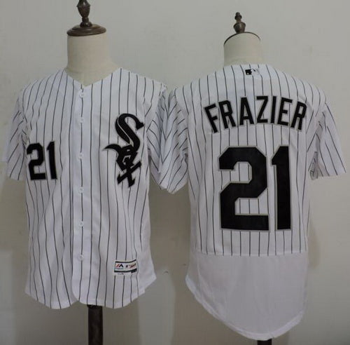 Mens Chicago White Sox 21 Todd Frazier White Home 2016 Flexbase Majestic Baseball Jersey