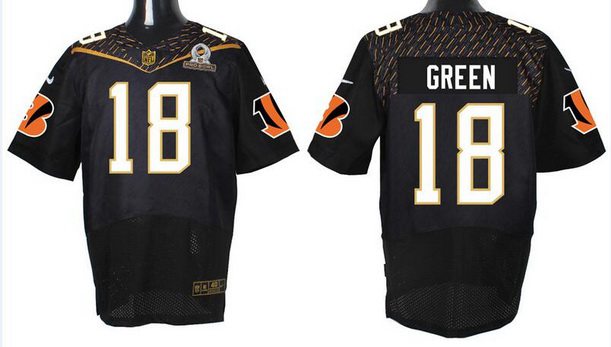 Mens Cincinnati Bengals 18 Aj Green Black 2016 Pro Bowl Nike Elite Jersey