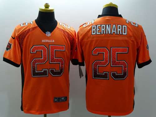 Mens Cincinnati Bengals 25 Giovani Bernard Nike Drift Fashion Orange Elite Jersey